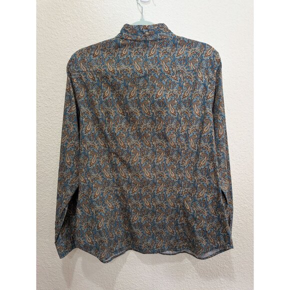 ROPER Womens Western Paisley Button Up Pearl Snap Size Large Cotton - Picture 6 of 8